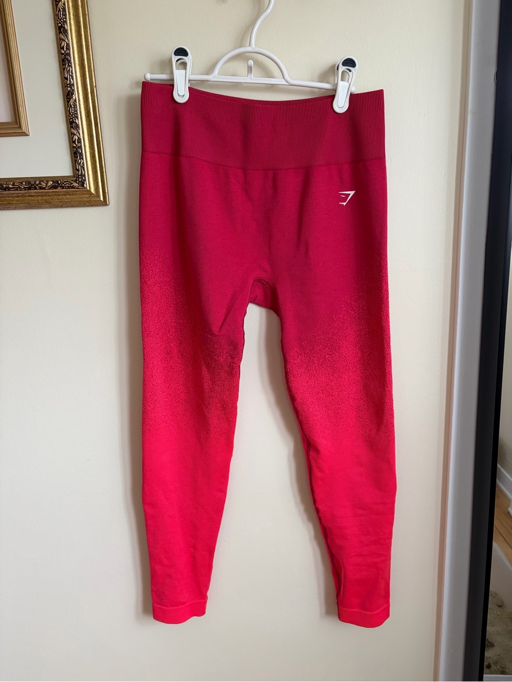 Gymshark Seamless High-Rise Red to Pink Leggings
